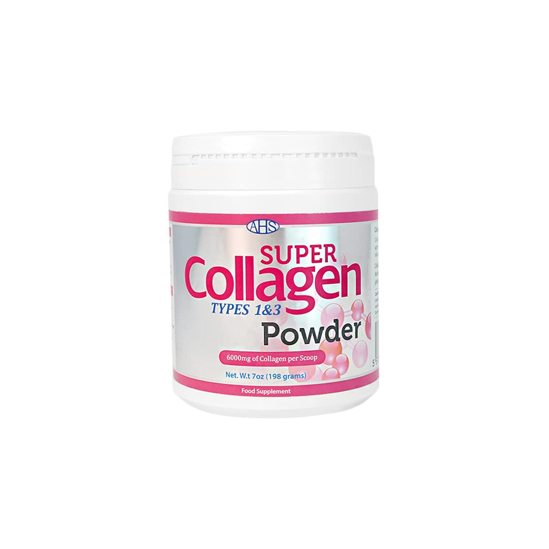 AHS Super Collagen Powder 198g/7oz - 6000MG Per Scoop - Unflavoured