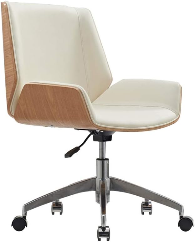 Amazon Com Zhzh Office Chairs Small Desk Chair White Office Chair Ergonomic Desk Chair Modern Executive Adjustable High Back Pu Leather Computer Chair Swivel Chair For Home Office Conference Sports