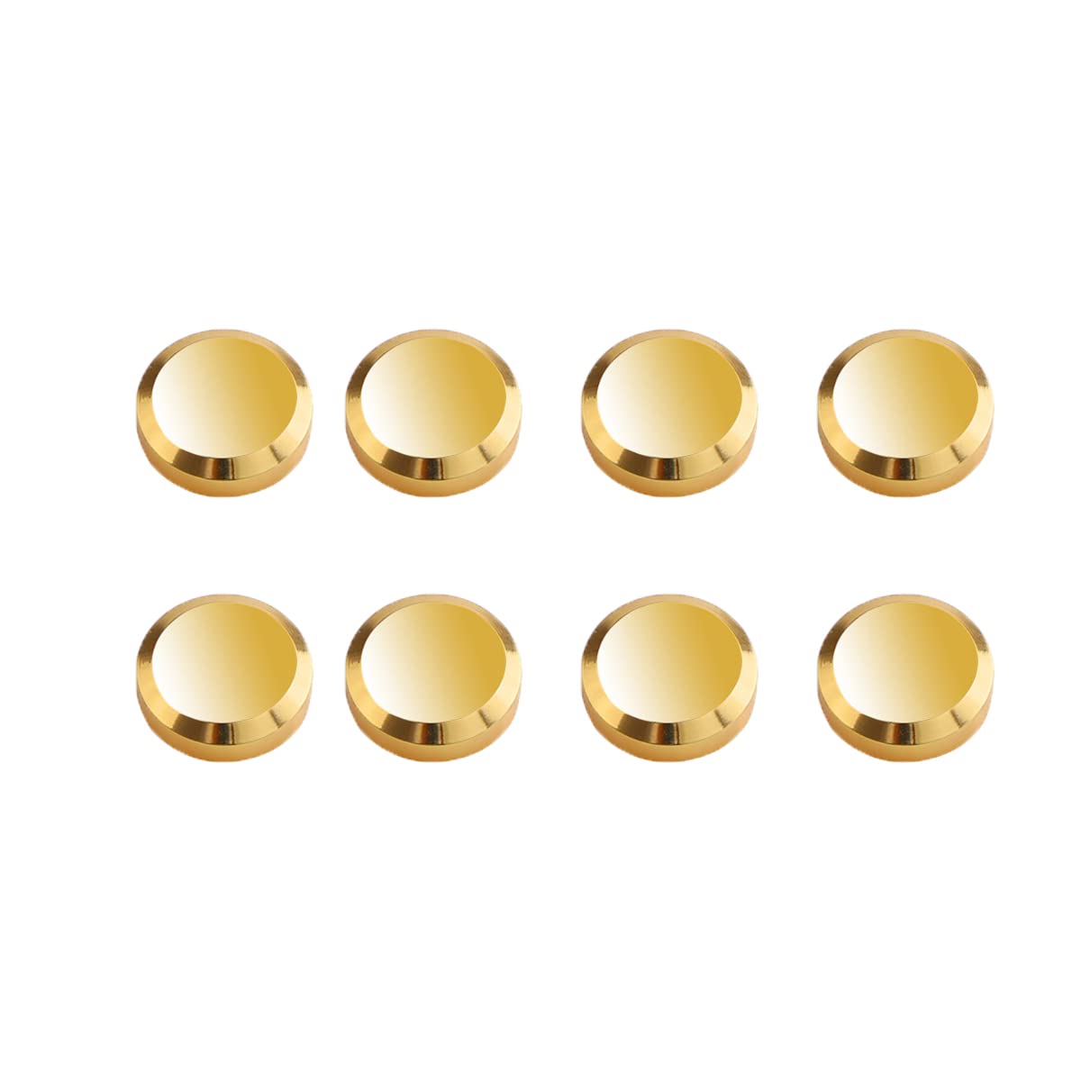 8PCS Mirror Screws 16mm Pure Copper Solid Inclined Plane Mirror Screw Cap Cover Mirror Nails For Decorative Mirror, Sign/Advertising Hardware, Nails, Construction(Shiny Gold)