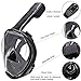 Gintenco 180° Full Face Snorkel Mask. Anti-Fog and Anti-Leak Free Breathing Scuba Diving Equipment with Adjustable Head Straps – Swimming Gear (Black, L/XL)