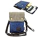 Dlames Canvas Cross-Body Casual Shoulder Bag for iPhone X,iPhone 8 Plus,iPhone 6S Plus,7 Plus,Samsung Galaxy S7 Edge,S8 Edge (Dark Blue)
