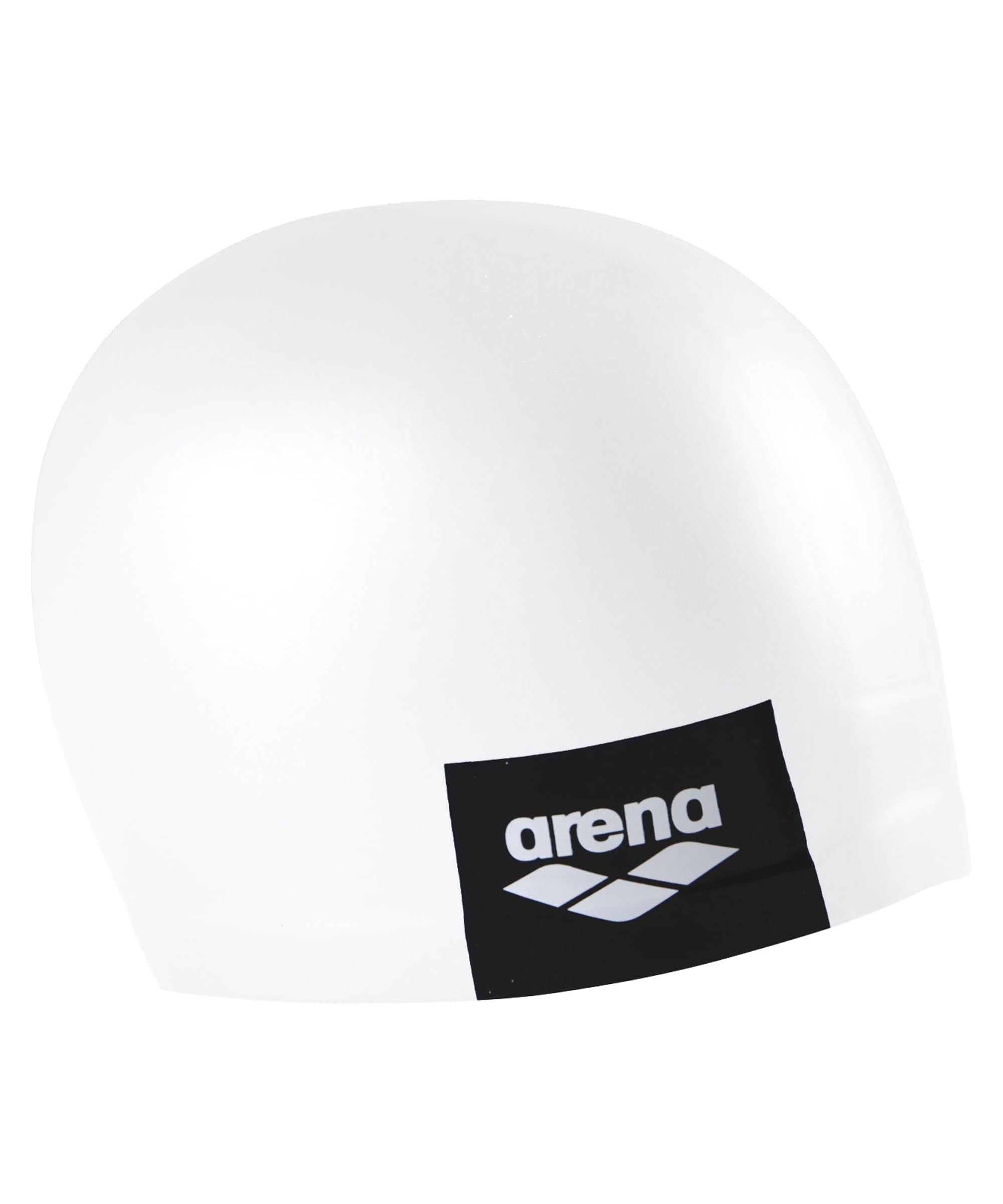 Arena Unisex Adult Logo Molded Silicone Training Swim Cap for Intensive Swimming Reduced Drag Durable Wrinkle Free Fit, White