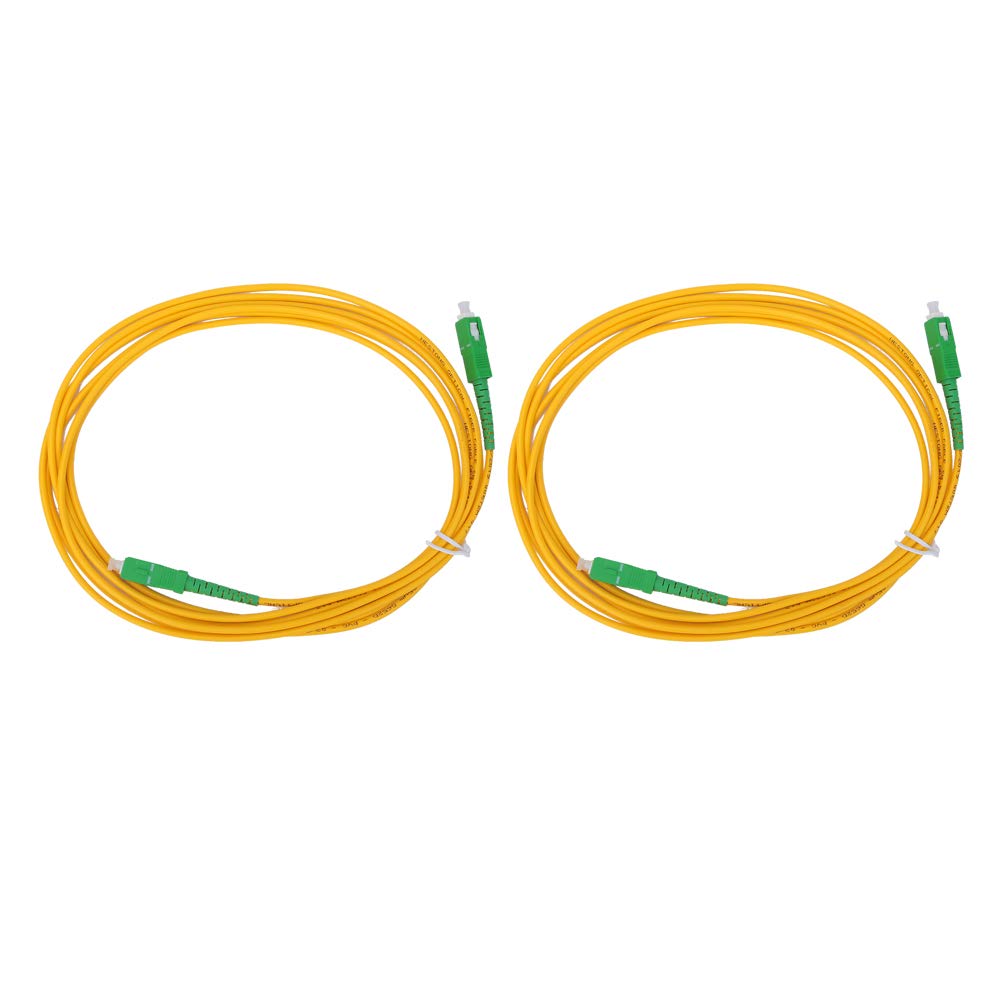 Garosa Fiber Optic Patch Cord Single Mode 2PCS SC/to SC/ OS2 SM-G652D Fiber Jumper High Performance Low Loss for Data Center Networking