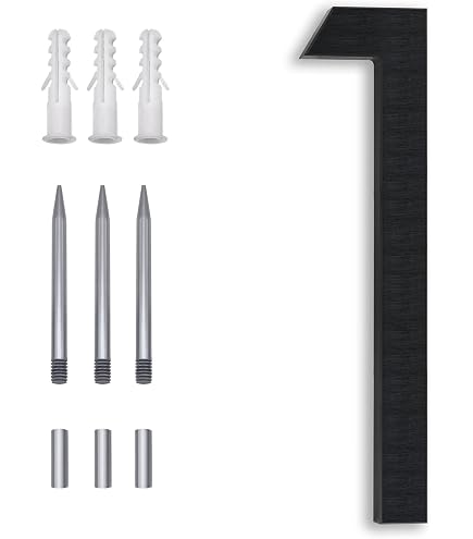 thumbnail image 2 of Buy 5 Inch Black House Number 2, Floating Modern House Numbers For 2 of 13