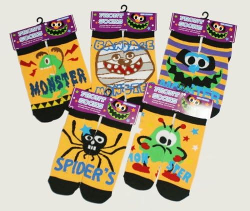 Amazon Co Jp キッズ 男の子 キャラクター フロントデザイン 左右柄違いペア柄 子供靴下5足セット オレンジ系 ソックスsize16 22cm 服 ファッション小物