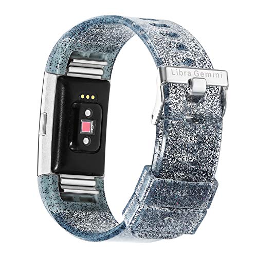 Cute Luxury Bling Glitter Silicone Strap Band For Fitbit Charge 2 Watch