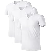 DAVID ARCHY Men's Bamboo Rayon Moisture-Wicking V-Neck Undershirt 3 or 5 Pack