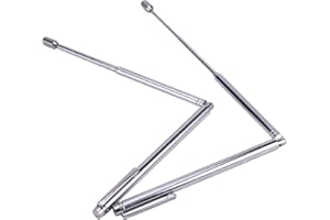 EKDJKK Dowsing Rod Silver, 2 Pcs Retractable Divining Rods Water Divining, Energy Healing, Paranormal - Detect Gold, Water, Ghost Hunting etc (Silver)