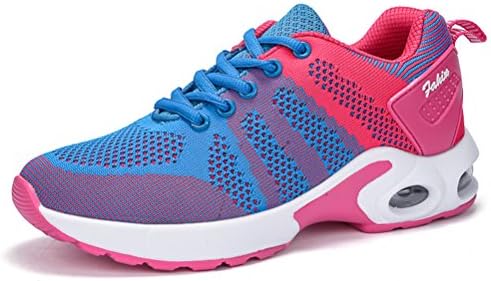 Vivya Women's Lightweight Comfortable Running Shoes Breathable Tennis Shoes Sports Shoes Casual Walking Sneakers(Air Cushion, Blue-40)