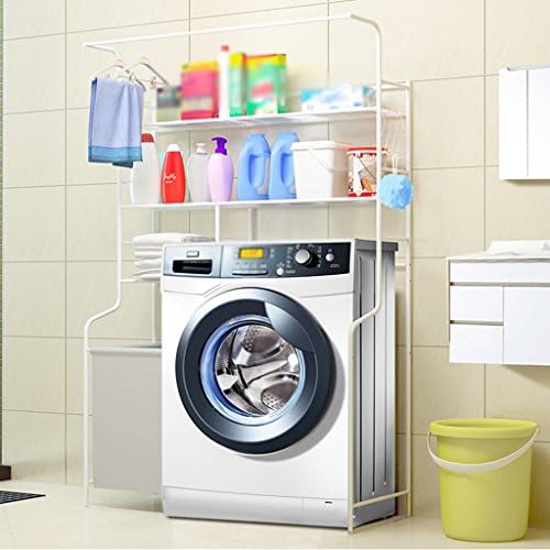 Storage racks ZCJB Washing Machine Shelf Bathroom Widened Free Punching WC Toilet Rack Recess For Washing Machine