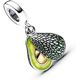 PANWOB Avocado Double Dangle Charm for Women Bracelets Necklaces in 925 Sterling Silver,Mother's Day Birthday Christmas