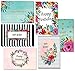 Juvale 48-Pack Bulk Happy Birthday Cards Box Set - 6 Unique Assorted Watercolor Floral Designs, Blank Inside with Envelopes Included, 4 x 6 Inches