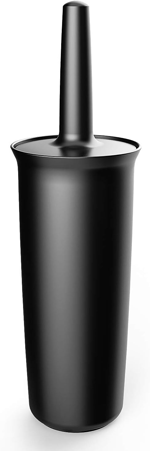 MR.SIGA Toilet Bowl Brush and Holder for Bathroom, Black, 1 Pack: Kitchen & Dining