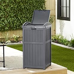 Suncast Hideaway Rectangular 33 Gallon Trash Can