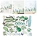 Removable Pastoral Fresh Creative DIY Plant Cactus Wall Stickers Flower with Butterfly Peel & Stick Wall Decals for Girls Bedroom Nursery Room Dormitory Living Room Wall Corner Home Walls Decoration