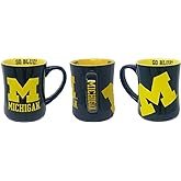 Michigan Wolverines Ceramic 16oz Relief Mug – Official 3D Logo Coffee Cup – Handwash Recommended – Individually Boxed