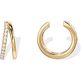 Trendy Clip On Ear Cuff Earrings for Women, Gold Plated Small Hoops, Minimalist Cuff Earrings, Elegant Earrings for Women
