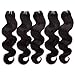 JINREN (TM) 1 Bundle Brazilian Virgin Hair Body Wave Human Hair Weave 50g Per Bundle Genuine 6A Unprocessed Body Wave Hair Bundles Natural Black Color (16inch)