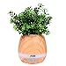 Mugig Music Flowerpot, Music Plant Pot with Wireless Bluetooth Speaker, Multi-color LED Light Smart Touch Musical Flower Pots for Office Home Decor