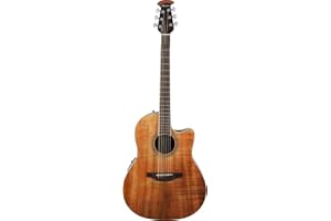 Ovation 6 String Acoustic-Electric Guitar, Right Handed, Figured Koa (CS24P-FKOA)