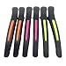 MOKALE 6 Pcs Silicone Band Maximum Gripping Duckbill Hair Clips Clamps Hairdressing Salon Croc Hair Grip Alligator Crocodile DIY Accessories Hairpins Non-slip Chic Styling Claw Hair Barrettes (Black)
