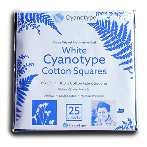 Cyanotype Cotton Squares - 25 pack (8" x 8", White) - Thumbnail 5