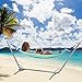 Rusee Double 2 Person Cotton Fabric Canvas Travel Hammocks 450lbs Ultralight Camping Hammock Portable Beach Swing Bed with Hardwood Spreader Bar Tree Hanging Suspended Outdoor Indoor Bed
