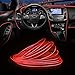 USB EL Wire, 9ft EL Neon Wire Red DC 5V Neon Lights Sewable Electroluminescent Wire/El Wire for Car Interior Automotive Décor with 6mm Sewing Edge