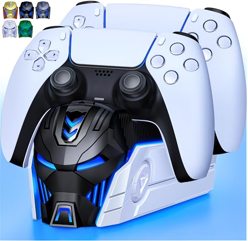 PS5 Charger Station Controller Charging Dock Stand Compatible with PlayStation 5 Dualsense/Edge, Dual Charger P S5 Accessories with LED Indicator