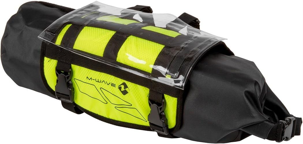 M-Wave Unisex's Rough Ride Front Handlebar Bag neon Yellow, approx. 59x23 cm
