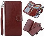iPhone 6 plus/6S Plus 2 in 1 Wallet Case，Hynice Folio Flip PU Leather Case Magnetic Detachable Slim Back Cover Card Holder Slot Wrist Strap Wallet for iPhone 6 plus/6S Plus 5.5