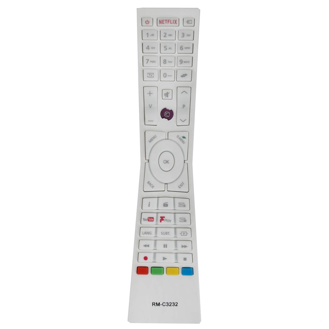 VINABTY RM-C3232 Replacement Remote Control Fit for JVC LED LCD TV Sub RM-C3231 RMC3231 LT-24C661 LT24C661(C) LT-40C680 LT40C860 LT-40C860 3C862. LT-43C862 LT43C870 LT49C860 LT55C760 LT-55C760