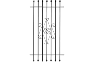 WEWORTH Spear Point Heavy Duty Window Bar,Window Security Bars Guards for Prevent Burglary,Safety for Home and Pet(30×54,Black,Choose The Installation Accessories You Need Separately)