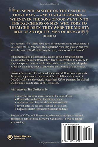 Fallen The Sons Of God And The Nephilim Chaffey Tim 9780996008792 Amazon Com Books