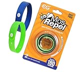 Deet Free 100% Natural Citronella Mosquito Insect Repellent Bracelet for Kids, Toddler & Adults. Bug-free up to 180 Hrs Each - Waterproof, re-sealable container, adjustable strap (2-BANDS) ADULTS