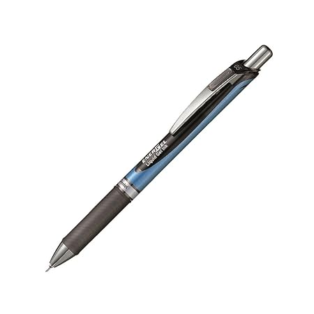 Pentel BLN75-AO Gel-Tintenroller EnerGel mit Druckmechanik und Nadelspitze, 1 Stück, 0.5 mm