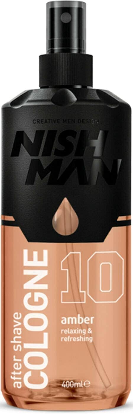 Nishman Aftershave Cologne 10 Amber 150ml Men Refreshing Vanilla Sandalwood