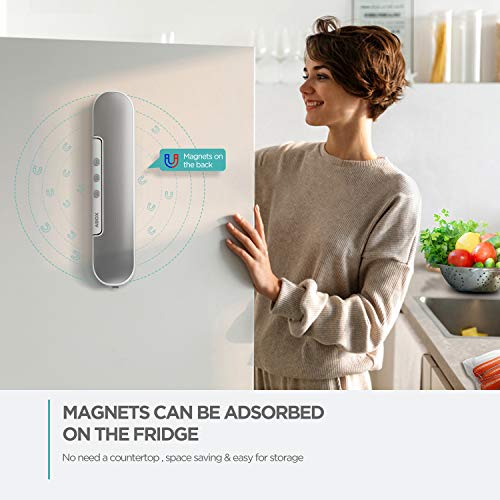 Vacuum Sealer Machine, ABOX V69 Portable Food Vacuum Air Sealing System for Food Saver Storage, Compact Design with Magnets and 10 Bags - Thumbnail 4