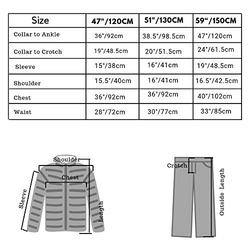 BeeCastle Children's/Kids' Beekeeping Cotton Protective Suit with Fencing Veil for Kids (4.9FT/59INCH)