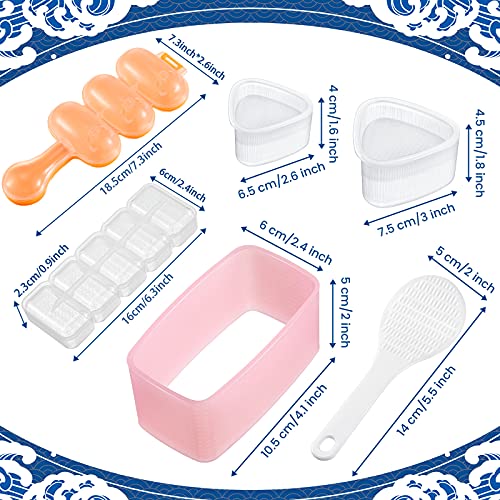 Musubi Mould Set Sushi Maker Moulds with Rice Paddle Set, NonStick