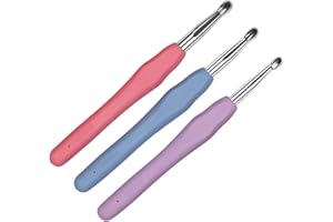 Crochet Hooks 6.5mm 7.0mm 8.0mm Crochet Needles QLRFFLJOY 3 pcs Crochet Hook Set DIY Yarn Weaving Tools for Knitting Gloves, Shoes, Bags, Hats, Socks, Scarf