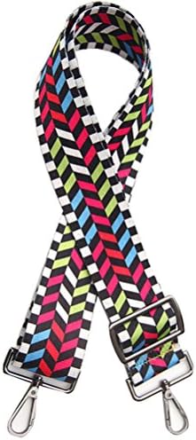 Abuyall Wide Strap Replacement Guitar Style Multicolor Crossbody Handbag Strap