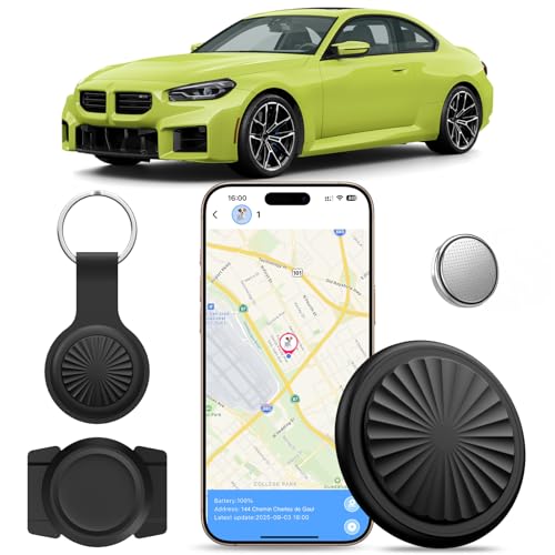 GPS Car Locator Without Subscription, GPS Tracker for Car Compatible with iOS and Android, Waterproof IP67, 7 Days Route Playback, 365 Days Autonomy, Suitable for Cars/Pets/Keys