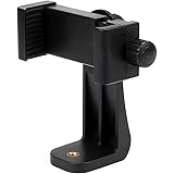 Vastar Universal Smartphone Tripod Adapter Cell Phone Holder Mount Adapter, Fits iPhone, Samsung, and all Phones, Rotates Vertical and Horizontal, Adjustable Clamp