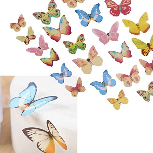 Other Cake Tools - 10pcs Lot Butterflies Prime Wedding Birthday Edible Rice Wafer Paper Cupcake Cake - Paper Cake Topper Cake Decor Cake 2019 Paper Muffin Butterfly Edible Mal Butterfly La