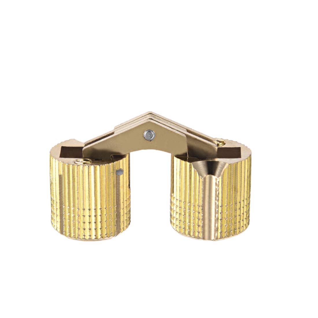 sourcing map Cylindrical 18mm Invisible Furniture Hinge Concealed Hinge 180 Degree Opening Angle