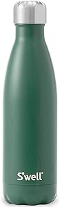 S'well Stainless Steel Water Bottle - 17 Fl Oz - Hunting Green - Triple-Layered Vacuum-Insulated Containers Keeps Drinks Cold for 41 Hours and Hot for 18 - with No Condensation - BPA Free Water Bottle