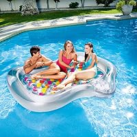 SVNA Floating Chair Portable Floating Inflatable Floating Drainage Bed Pontoon Beach Mat for The Private Pool