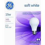 (12 Pack) Ge Lighting Soft White Light Bulb, 15aw, 2 Pack, 15w, 120v, 3-1/2
