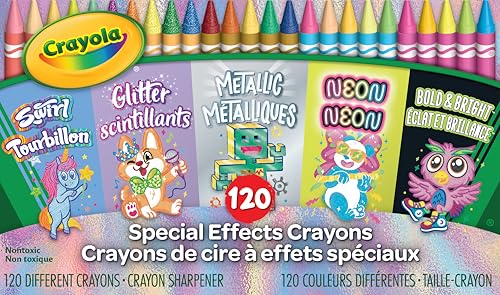 Crayola Special Effects Bulk Crayon Set (5 Pack), 24 Crayons for Kids, Coloring…